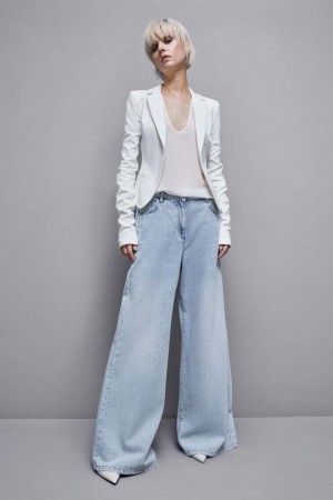 Patrizia Pepe 1-button Jacket ασπρα | AVJXEZK-93