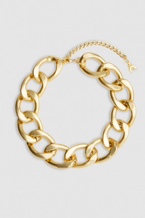 Patrizia Pepe Brass And Aluminum Necklace χρυσο χρωμα | WXUDTVS-79