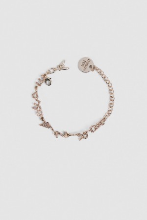 Patrizia Pepe Brass Bracelet With Rhinestones χρυσο χρωμα | BEYCUMN-24