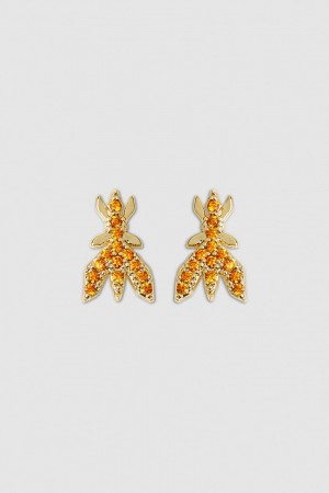 Patrizia Pepe Brass Earrings πορτοκαλι | RXPDUQF-93