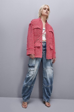 Patrizia Pepe Cotton Blend Over Parka κοκκινα | OUVGIWB-72
