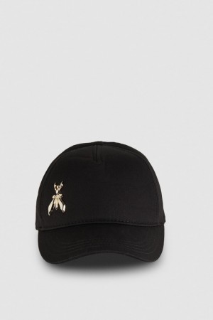 Patrizia Pepe Cotton Fly Baseball Cap μαυρα | WTHXCZD-65