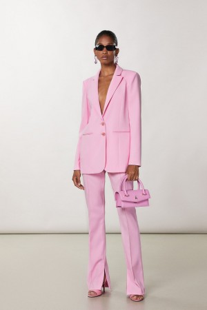 Patrizia Pepe Crepe Blazer Jacket ροζ | GLSPVAD-83