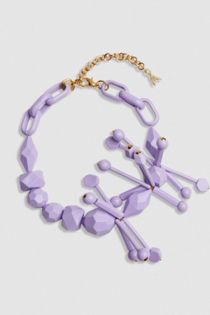 Patrizia Pepe Necklace With Techno Pop Fly Appliqué ροζ | DBJEURS-10