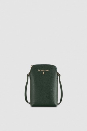 Patrizia Pepe Phone Holder With Shoulder Strap πρασινο | QYIMHUK-60