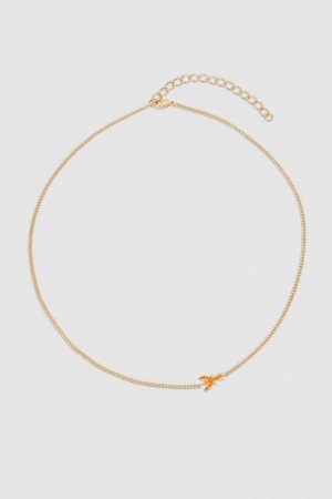 Patrizia Pepe Rhinestone Necklace πορτοκαλι | LBTEVMA-27