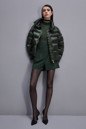 Patrizia Pepe Shiny Nylon Down Jacket πρασινο | JSMDFZY-47
