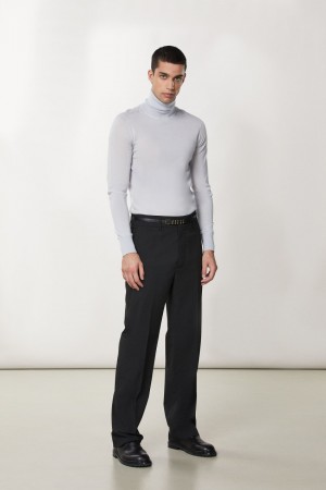Patrizia Pepe Slim Fit Pants With Regular Waist μαυρα | KHXZNIV-18