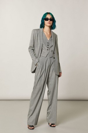 Patrizia Pepe Soft Viscose Pants γκρι | NETJOFG-87