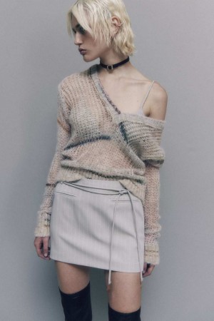 Patrizia Pepe Wool Blend Mesh Sweater Πολύχρωμο | PSWKHRA-90